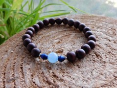 Náhrdelník - černý a modrý