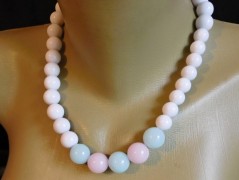 Náhrdelník - černý a modrý