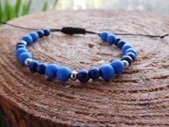 Náhrdelník - černý a modrý