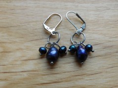 Náhrdelník - černý a modrý