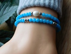 Náhrdelník - černý a modrý