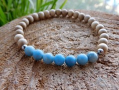 Náhrdelník - černý a modrý