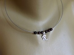 Náhrdelník - černý a modrý