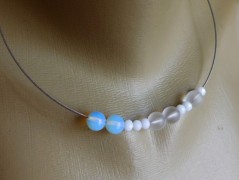 Náhrdelník - černý a modrý