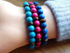 Náhrdelník - černý a modrý