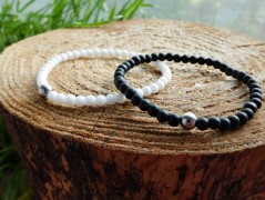 Náhrdelník - černý a modrý