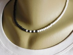 Náhrdelník - černý a modrý