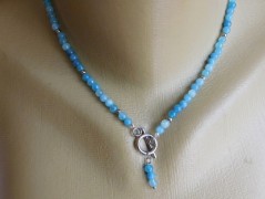 Náhrdelník - černý a modrý