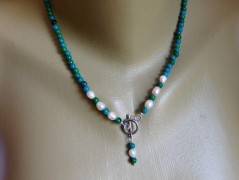 Náhrdelník - černý a modrý