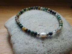 Náhrdelník - černý a modrý