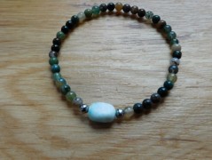 Náhrdelník - černý a modrý