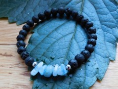 Náhrdelník - černý a modrý