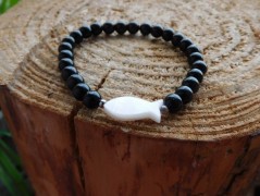 Náhrdelník - černý a modrý