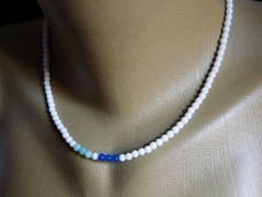 Náhrdelník - černý a modrý