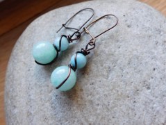 Náhrdelník - černý a modrý