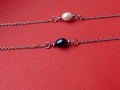 Náhrdelník - černý a modrý