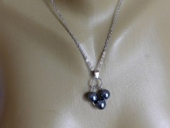 Náhrdelník - černý a modrý