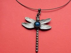 Náhrdelník - černý a modrý