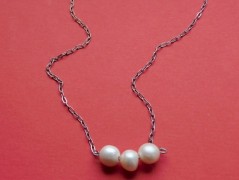 Náhrdelník - černý a modrý