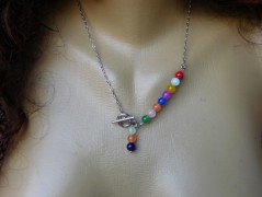 Náhrdelník - černý a modrý