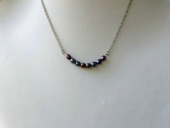 Náhrdelník - černý a modrý