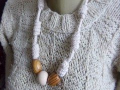 Náhrdelník - černý a modrý