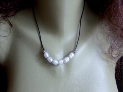 Náhrdelník - černý a modrý