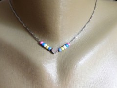 Náhrdelník - černý a modrý