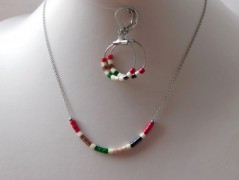 Náhrdelník - černý a modrý