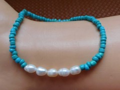 Náhrdelník - černý a modrý