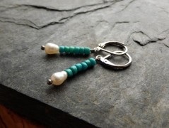 Náhrdelník - černý a modrý