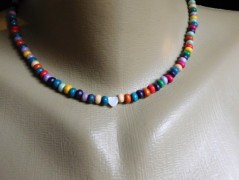 Náhrdelník - černý a modrý