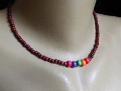 Náhrdelník - černý a modrý