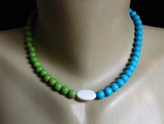 Náhrdelník - černý a modrý