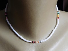 Náhrdelník - černý a modrý