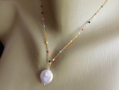 Náhrdelník - černý a modrý