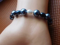 Náhrdelník - černý a modrý