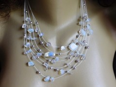 Náhrdelník - černý a modrý