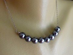 Náhrdelník - černý a modrý