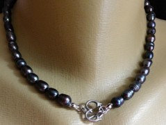 Náhrdelník - černý a modrý