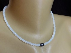 Náhrdelník - černý a modrý