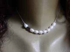 Náhrdelník - černý a modrý