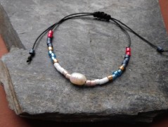 Náhrdelník - černý a modrý