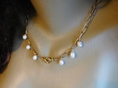 Náhrdelník - černý a modrý