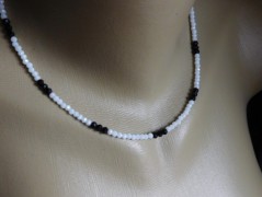 Náhrdelník - černý a modrý