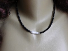 Náhrdelník - černý a modrý