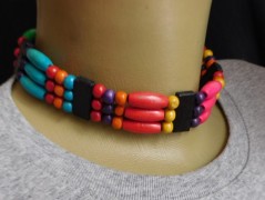 Náhrdelník - černý a modrý