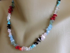 Náhrdelník - černý a modrý