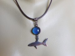 Náhrdelník - černý a modrý