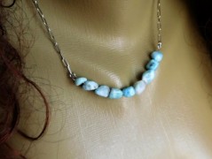 Náhrdelník - černý a modrý